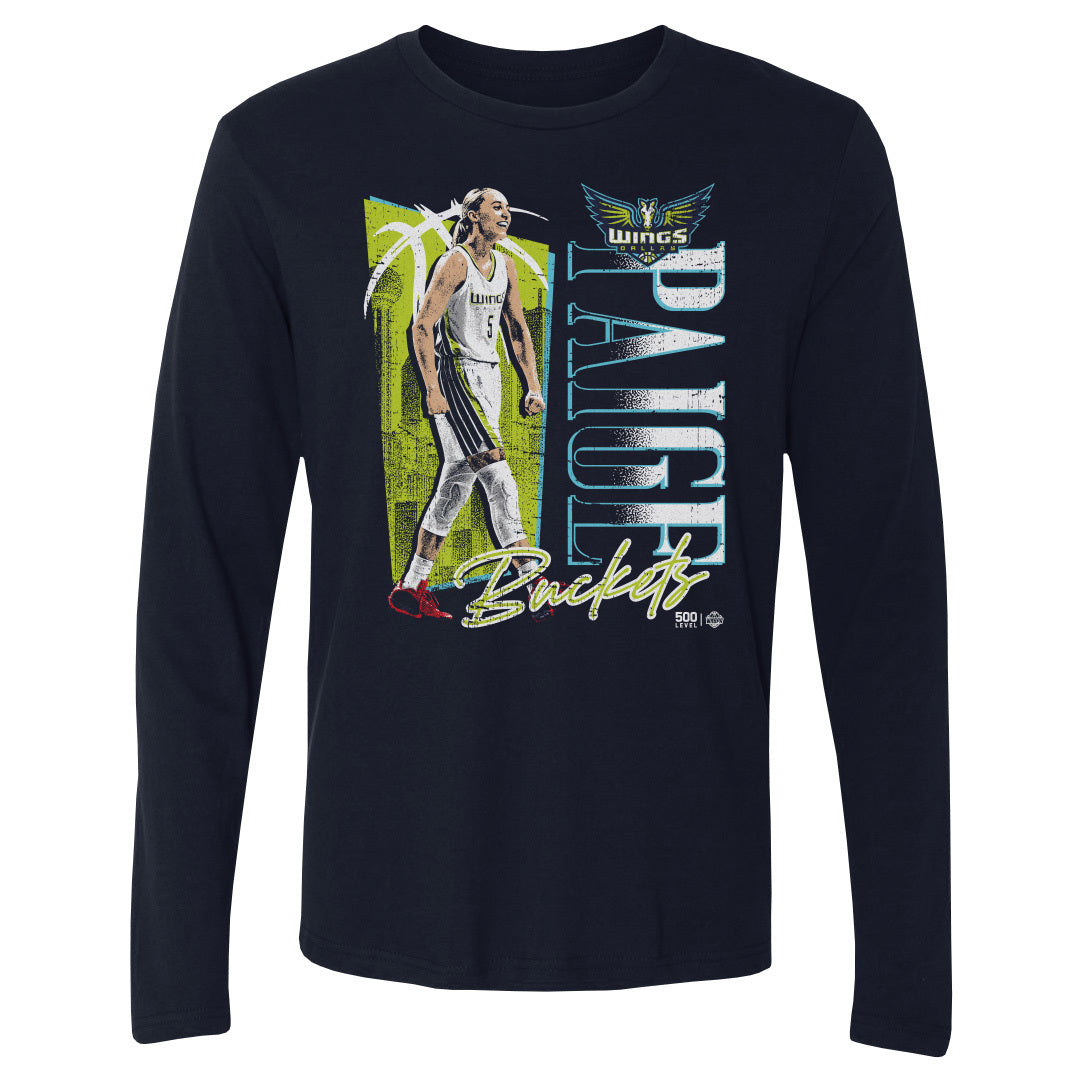 Paige Bueckers Dallas Wings Buckets WHT Mens Long Sleeve T product image 1