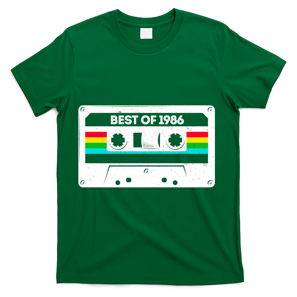 40th Birthday Best Of 1986 Cassette Mix Tape T-Shirt product image 4