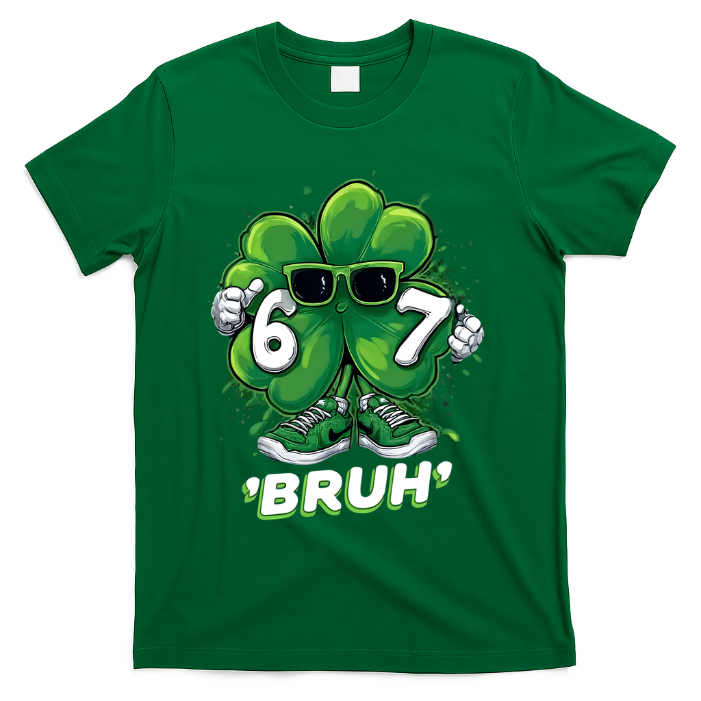 67 Bruh St. Patrick's Day Funny 6-7 Meme Six Seven T-Shirt product image 4