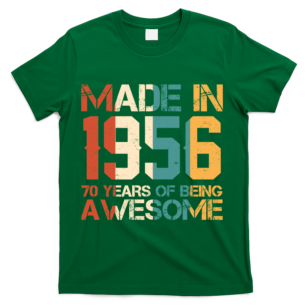 70th Birthday Made In 1956 70 Years Of Being Awesome T-Shirt product image 4