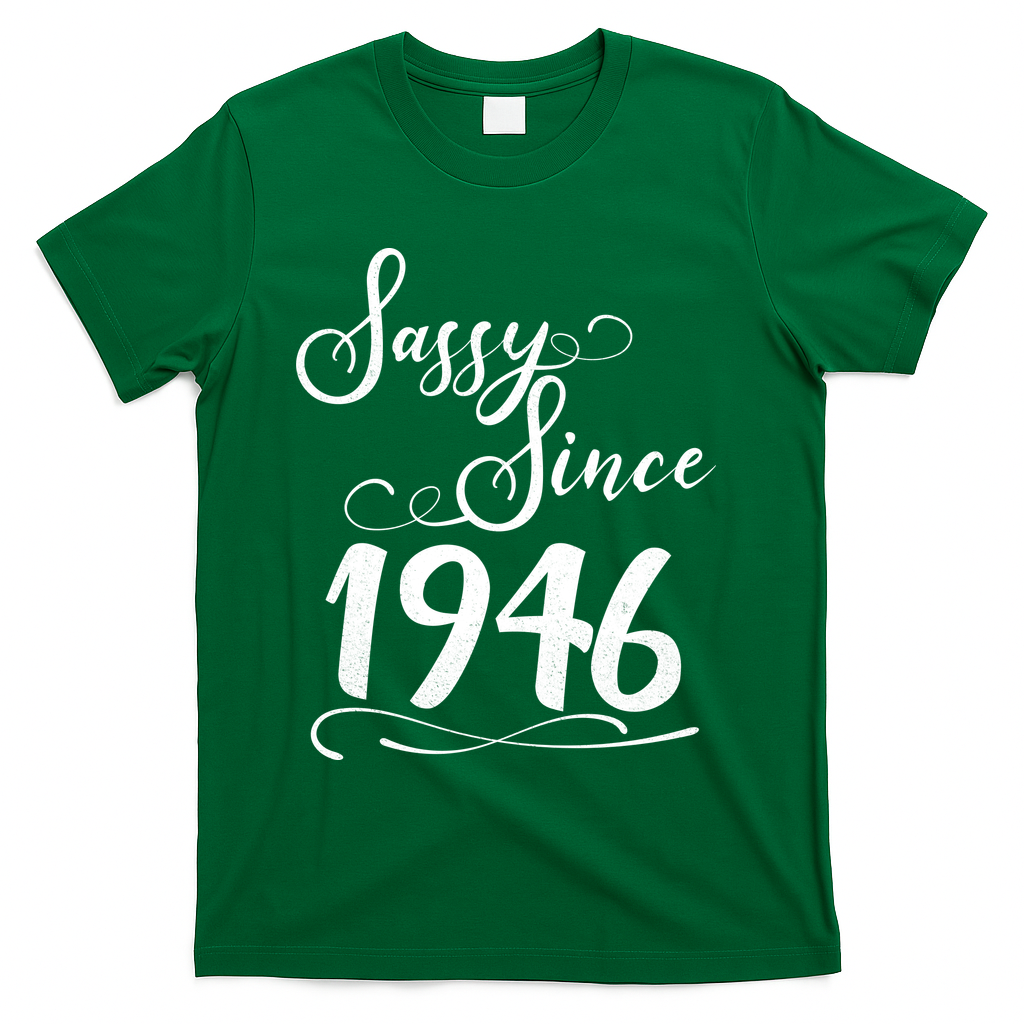 80th Birthday Sassy Since 1946 T-Shirt product image 4