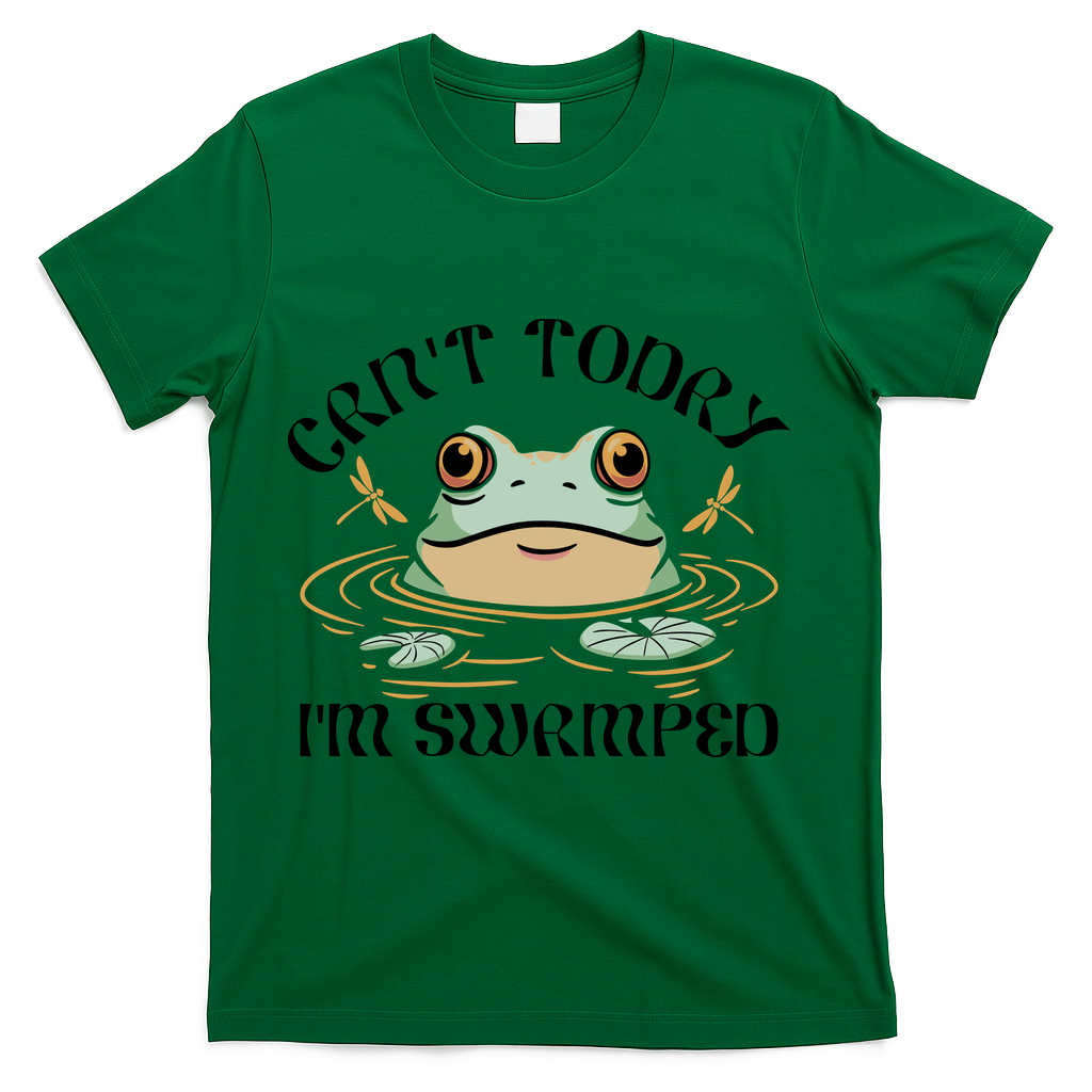 Can't Today I'm Swamped Toad Frog Meme T-Shirt product image 4