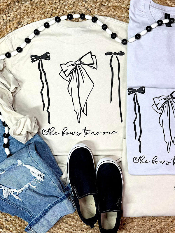 *Preorder* She bows to anyone long sleeve tee product image 1