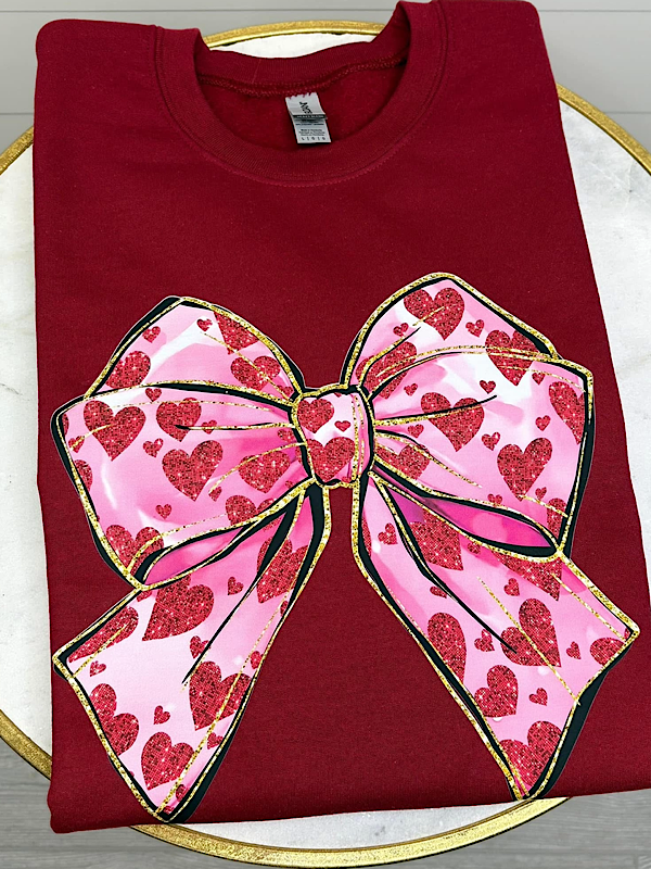 *Preorder* Red bow tee product image 1