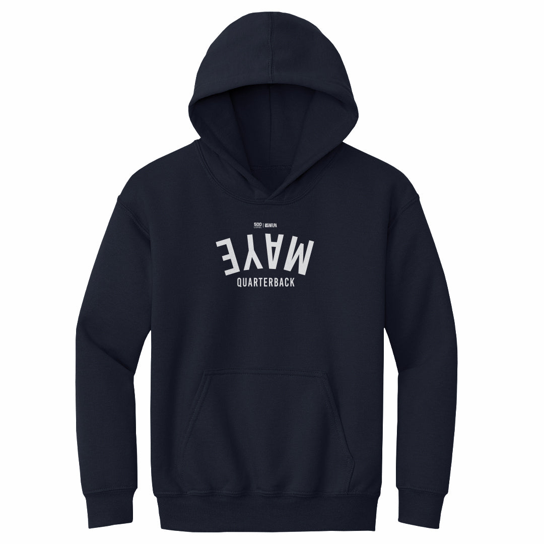 Drake Maye New England Invert WHT Kids Youth Hoodie 500 product image 2