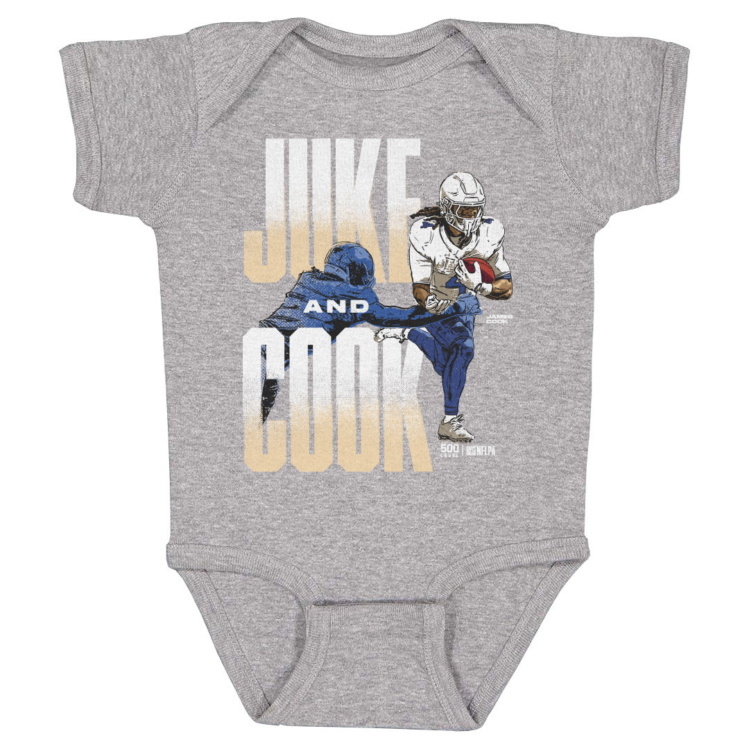 James Cook Buffalo Juke And Cook WHT Kids Infant Baby Romper 500 Level Officially Licensed Fan Gear