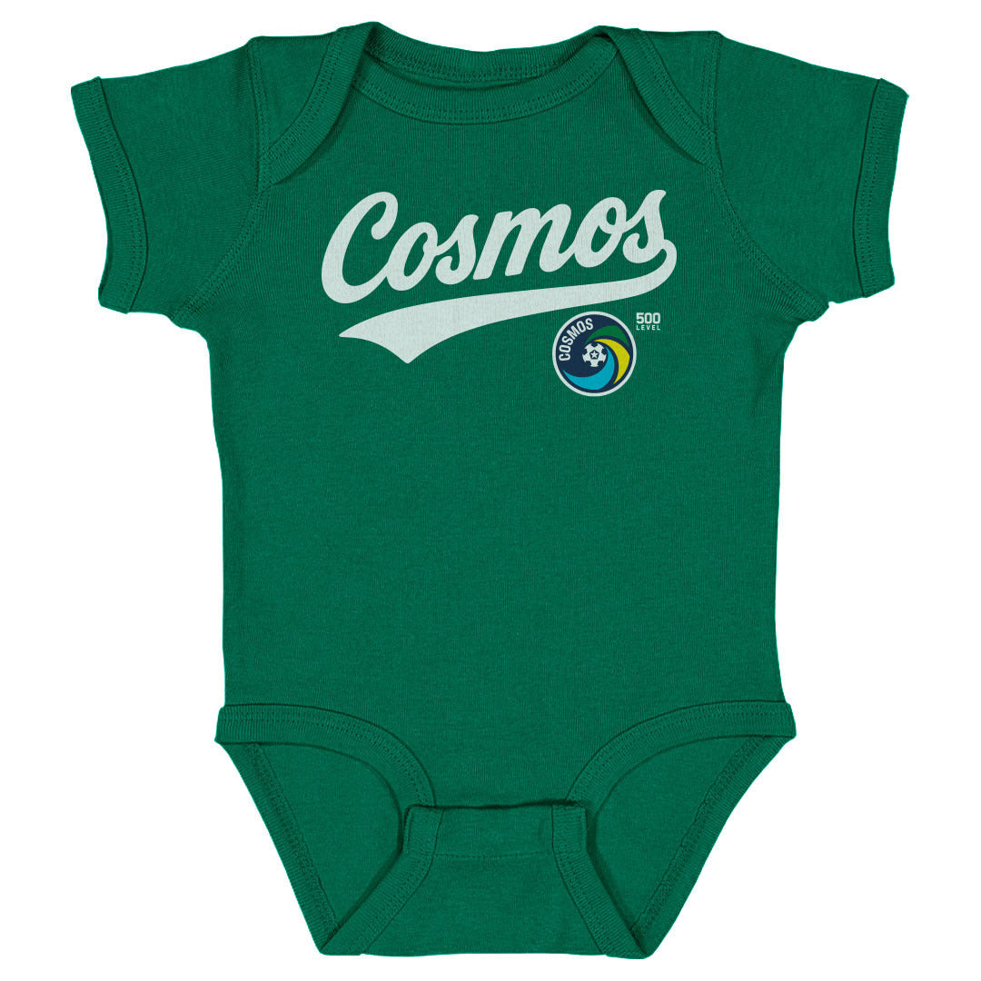 New York Cosmos Script WHT Kids Infant Baby Romper 500 Level Officially Licensed Fan Gear