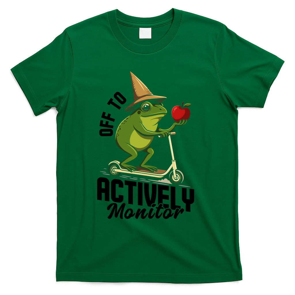 Off To Actively Monitor Frog Teacher Test Day T-Shirt product image 4