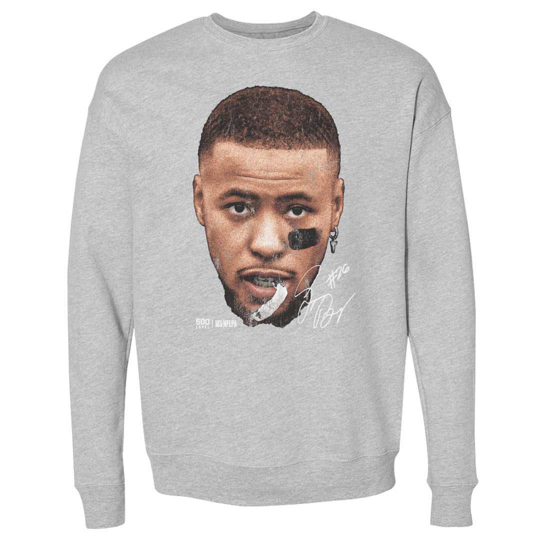 Saquon Barkley Philadelphia Vintage Head WHT Mens Crewneck product image 2