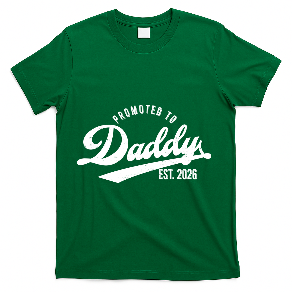Retro Vintage Promoted To Daddy EST 2026 New Father T-Shirt product image 4