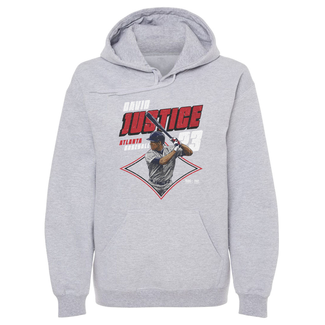 David Justice Atlanta Diamond WHT Mens Hoodie 500 Level product image 2