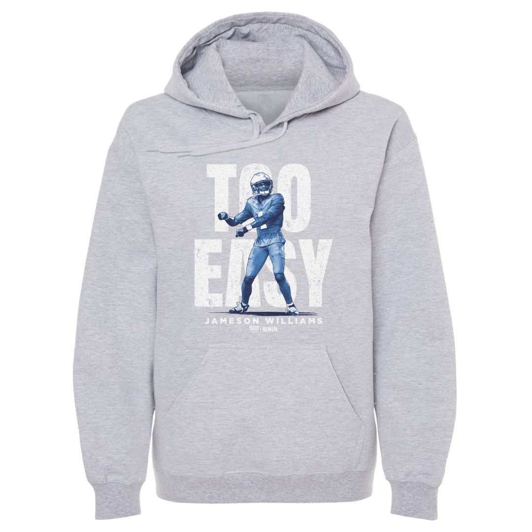 Jameson Williams Detroit Too Easy WHT Mens Hoodie 500 Level product image 1