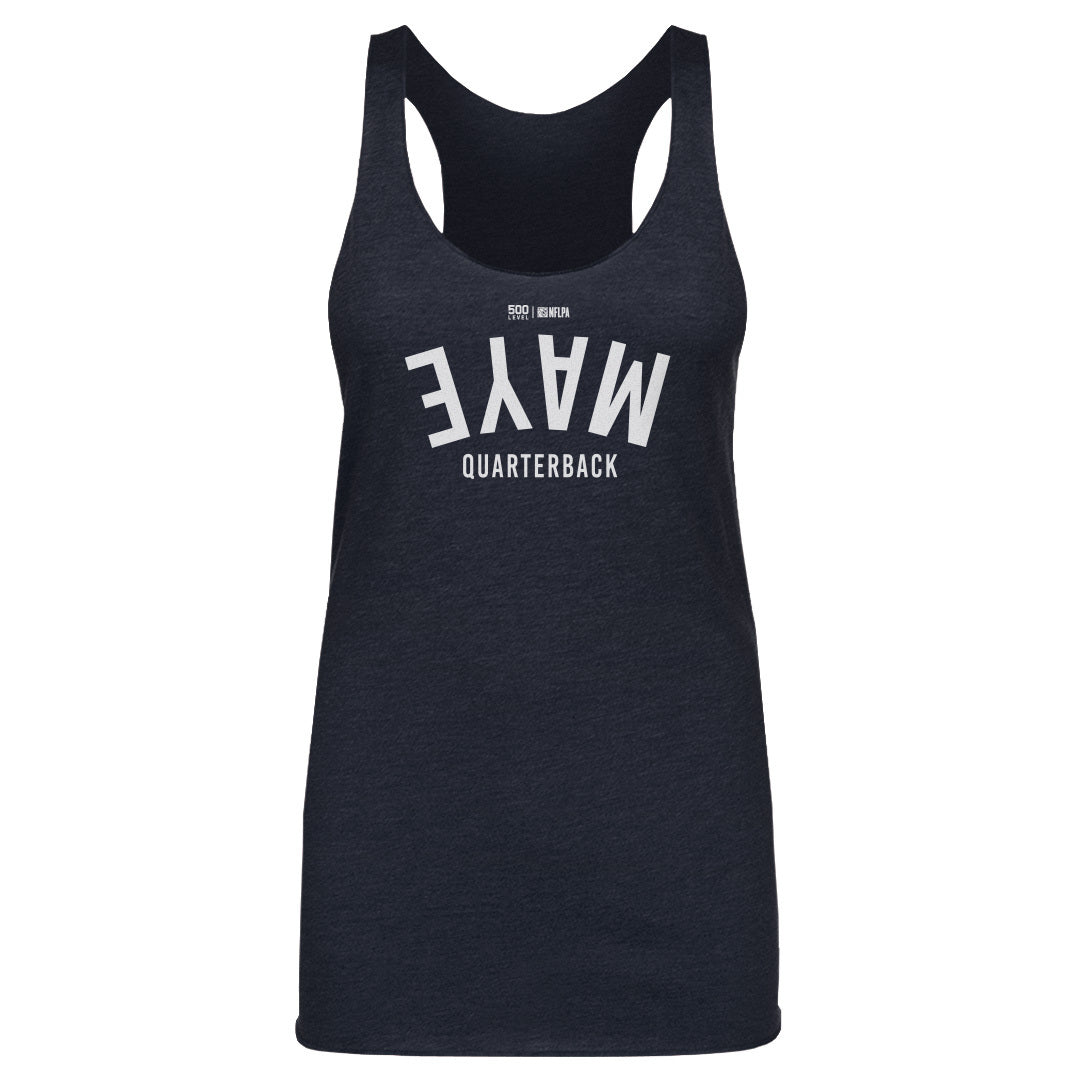 Drake Maye New England Invert WHT Womens Tank Top 500 Level Officially Licensed Fan Gear