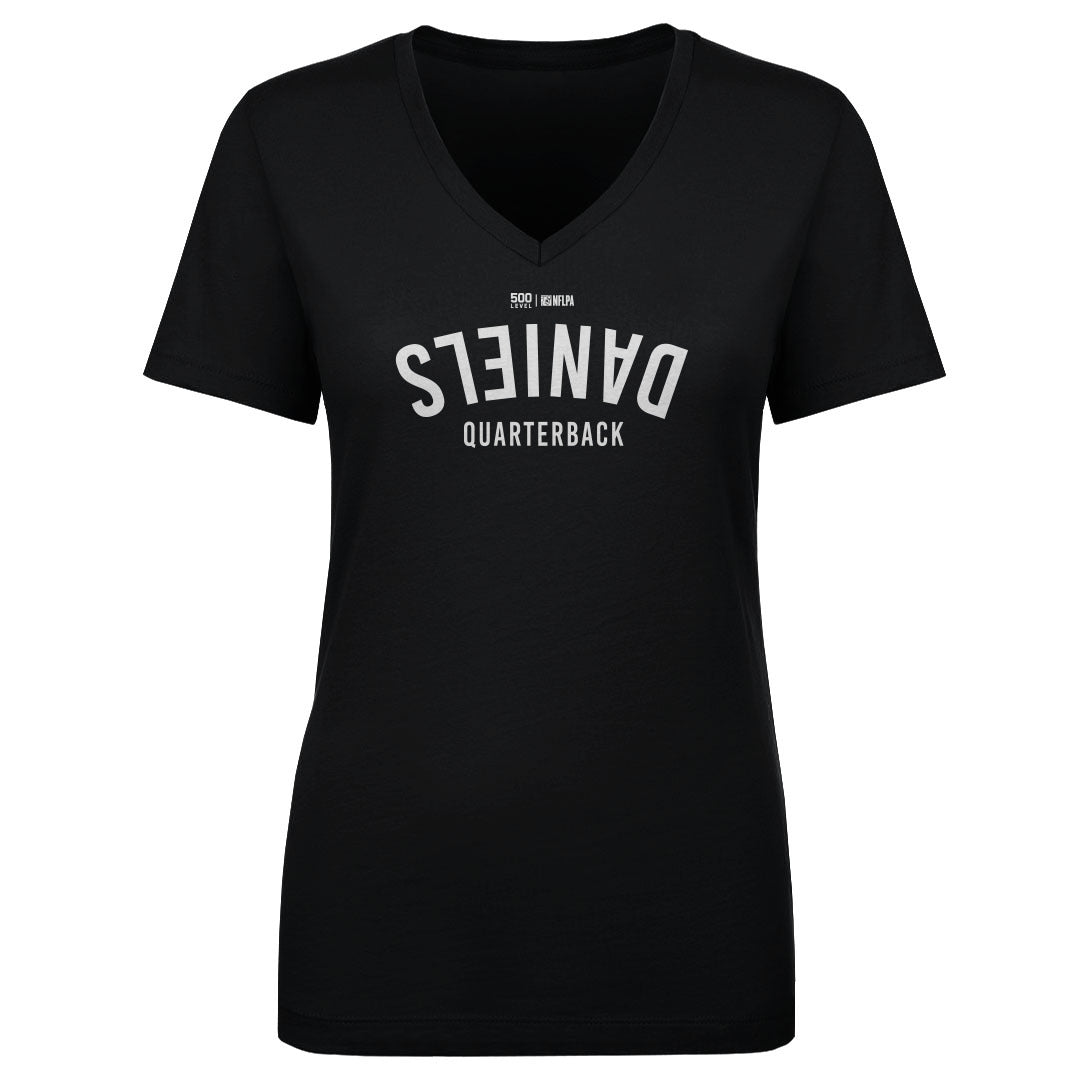 Jayden Daniels Washington Invert WHT Womens V-Neck T Shirt product image 1