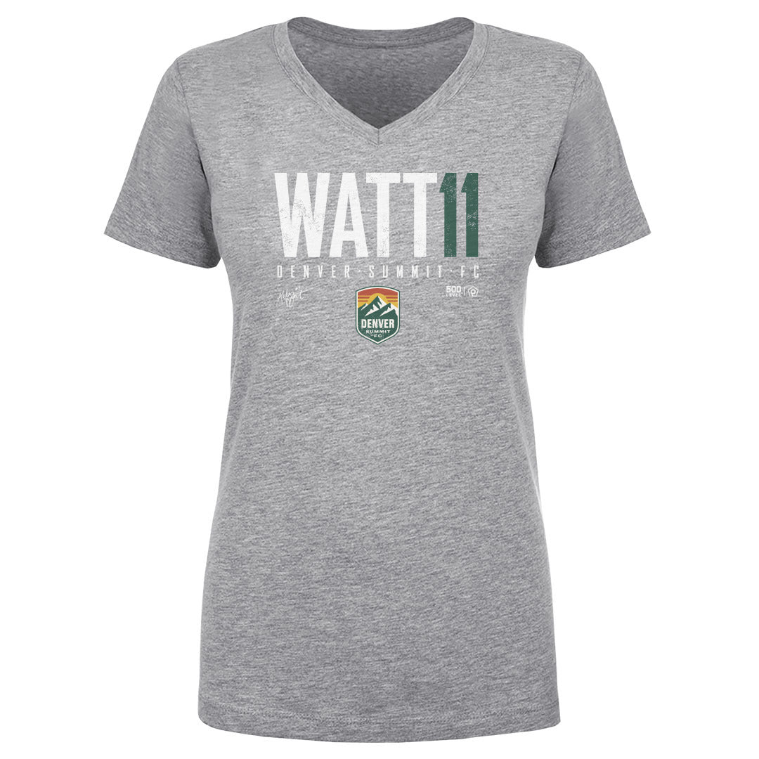 Ally Watt Denver Summit FC Elite WHT Womens V-Neck T Shirt product image 1