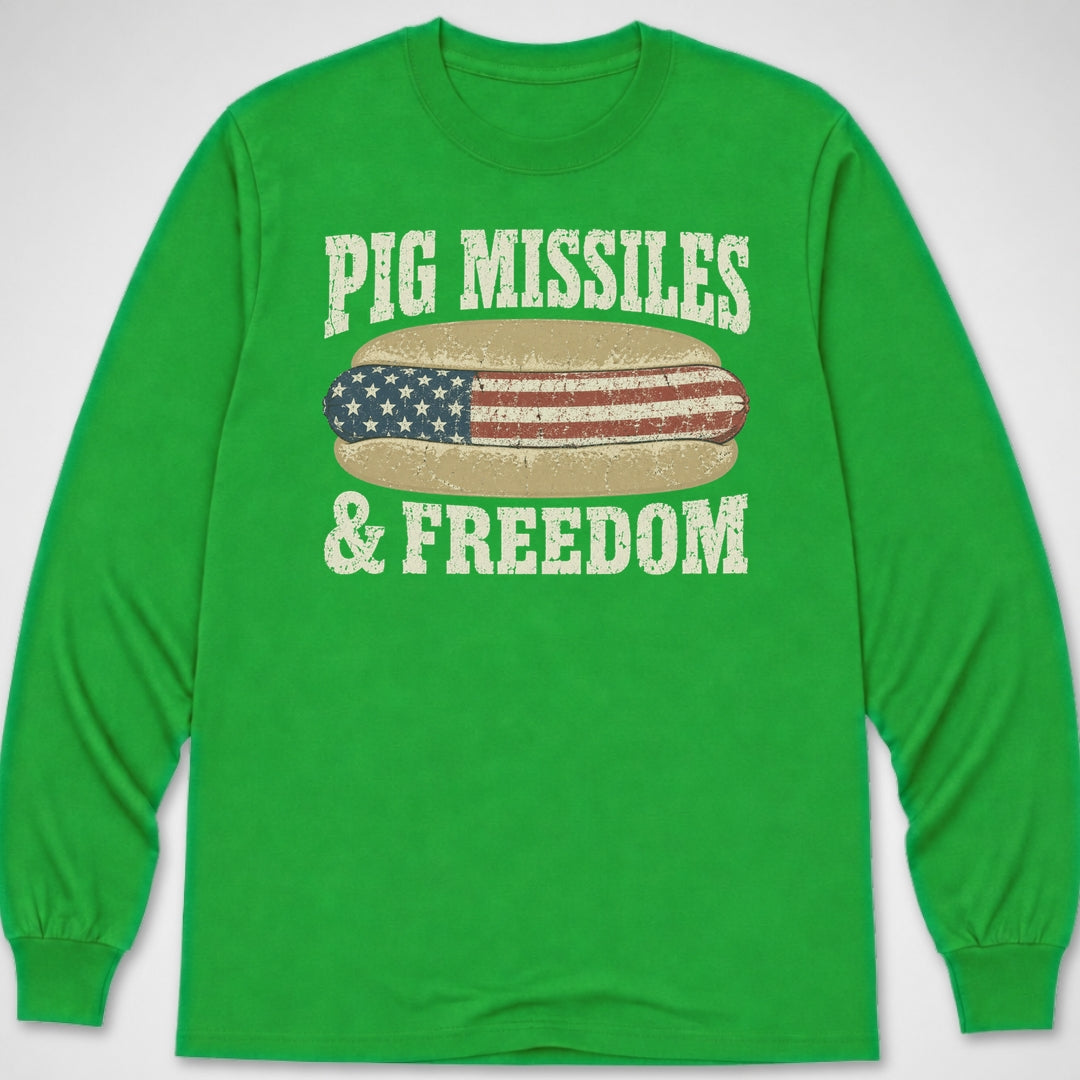 Pig Missiles & Freedom — Long Sleeve Tee product image 5