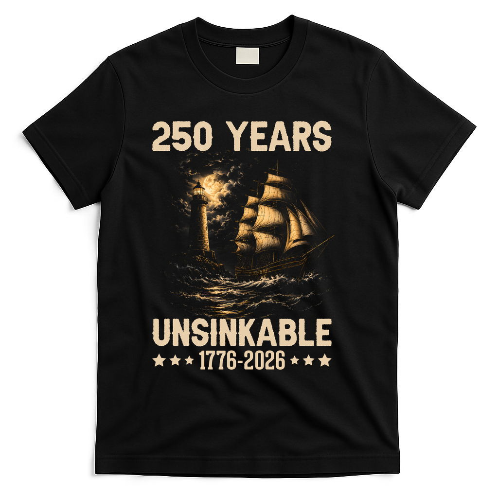 250 Years Patriotic Ship 1776-2026 250th Anniversary T-Shirt product image 2