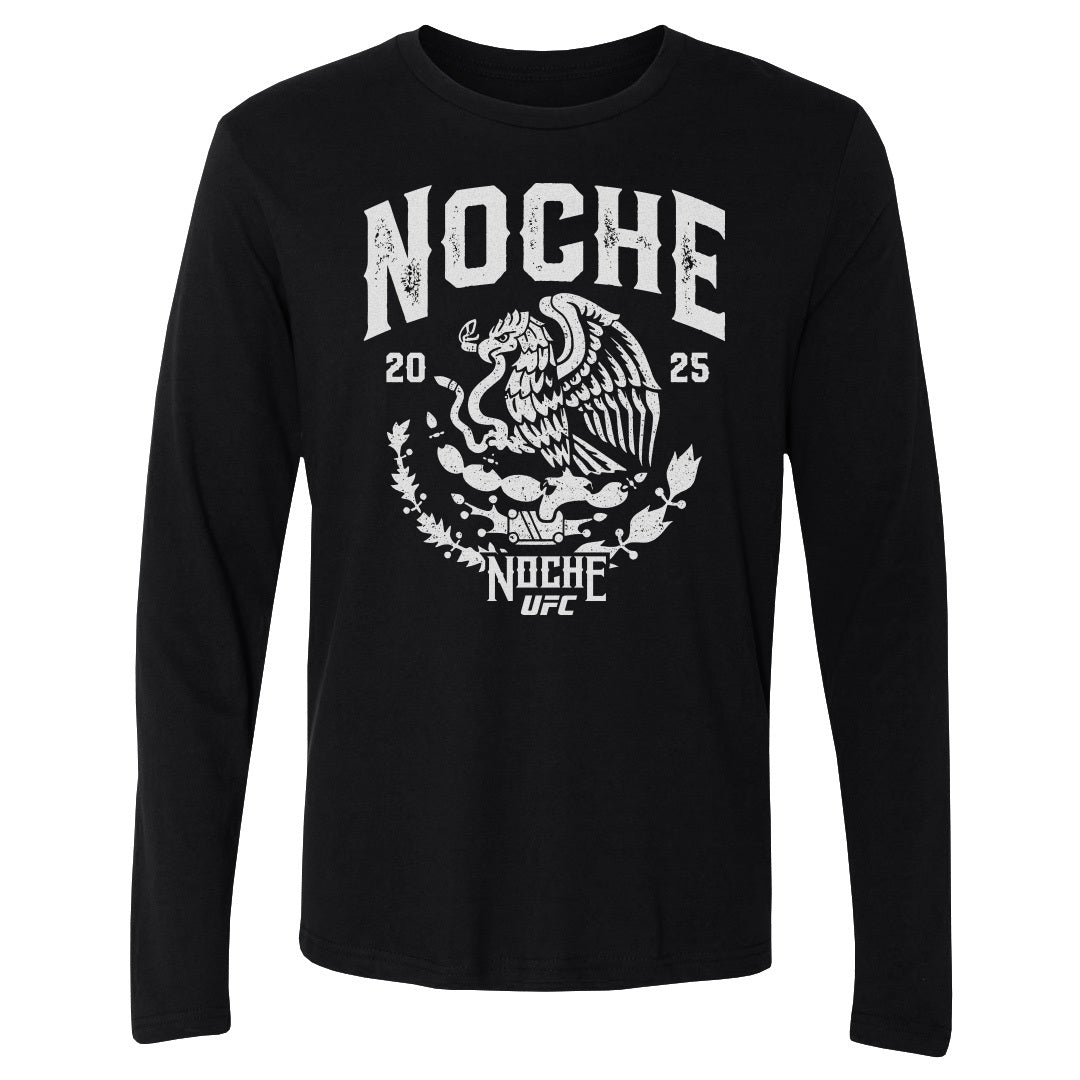 UFC Noche 2025 Emblem WHT Mens Long Sleeve T Shirt 500 product image 1