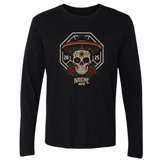 UFC Noche 2025 Sugar Skull WHT Mens Long Sleeve T Shirt 500 product image 1
