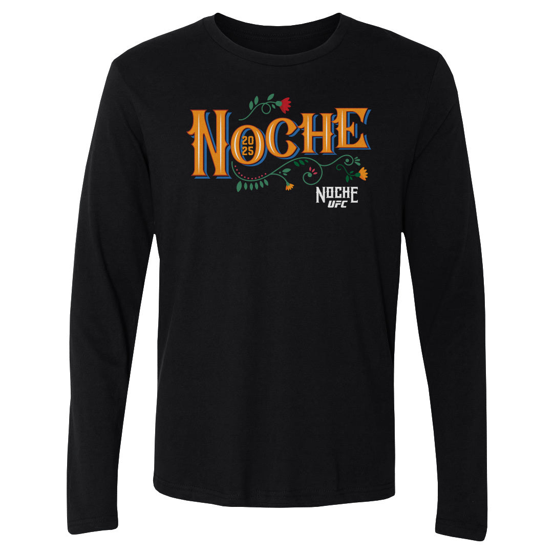 UFC Noche 2025 Font WHT Mens Long Sleeve T Shirt 500 Level product image 1