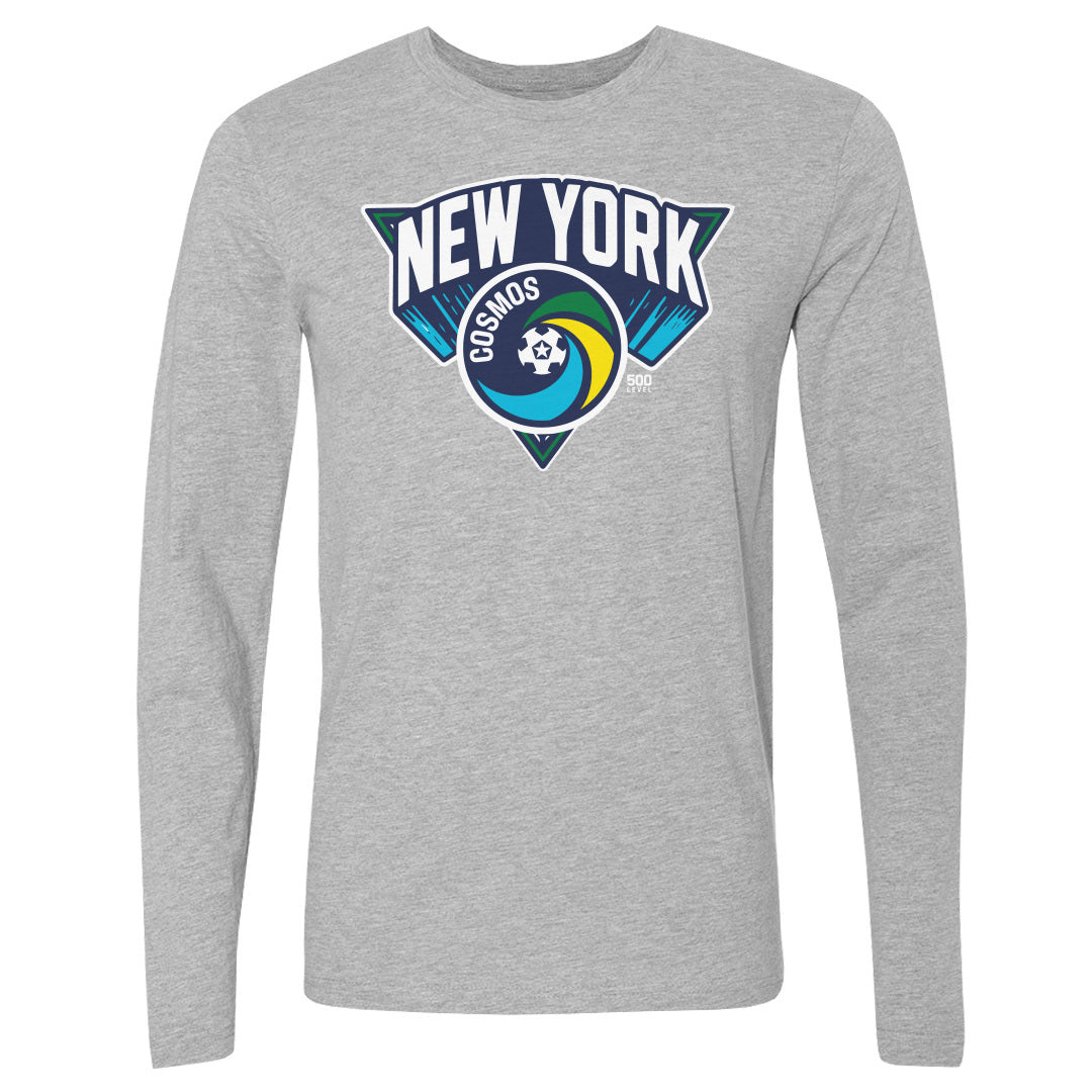 New York Cosmos Emblem WHT Mens Long Sleeve T Shirt 500 product image 1