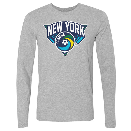 New York Cosmos Emblem WHT Mens Long Sleeve T Shirt 500 product image 1