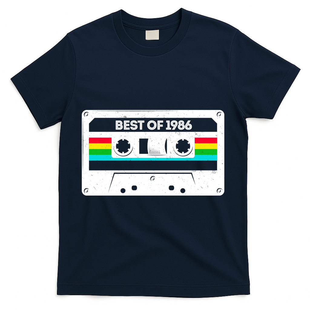 40th Birthday Best Of 1986 Cassette Mix Tape T-Shirt product image 3
