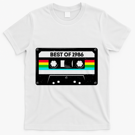 40th Birthday Best Of 1986 Cassette Mix Tape T-Shirt product image 1