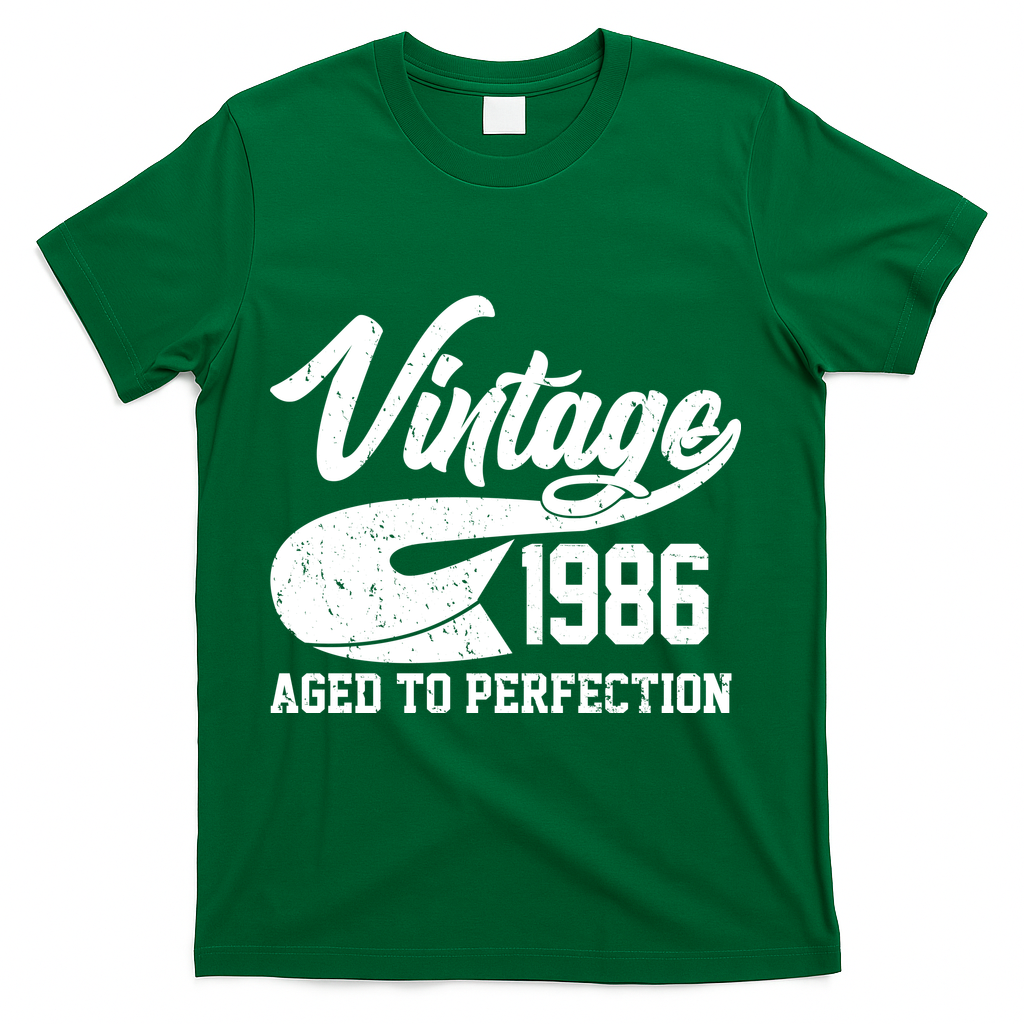 40th Birthday Sporty Vintage 1986 Age To Perfection T-Shirt product image 4