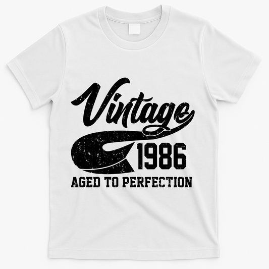 40th Birthday Sporty Vintage 1986 Age To Perfection T-Shirt product image 1