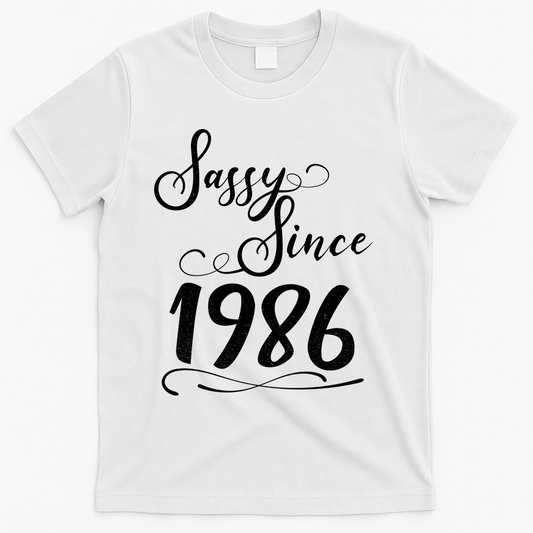 40th Birthday Sassy Since 1986 T-Shirt product image 1