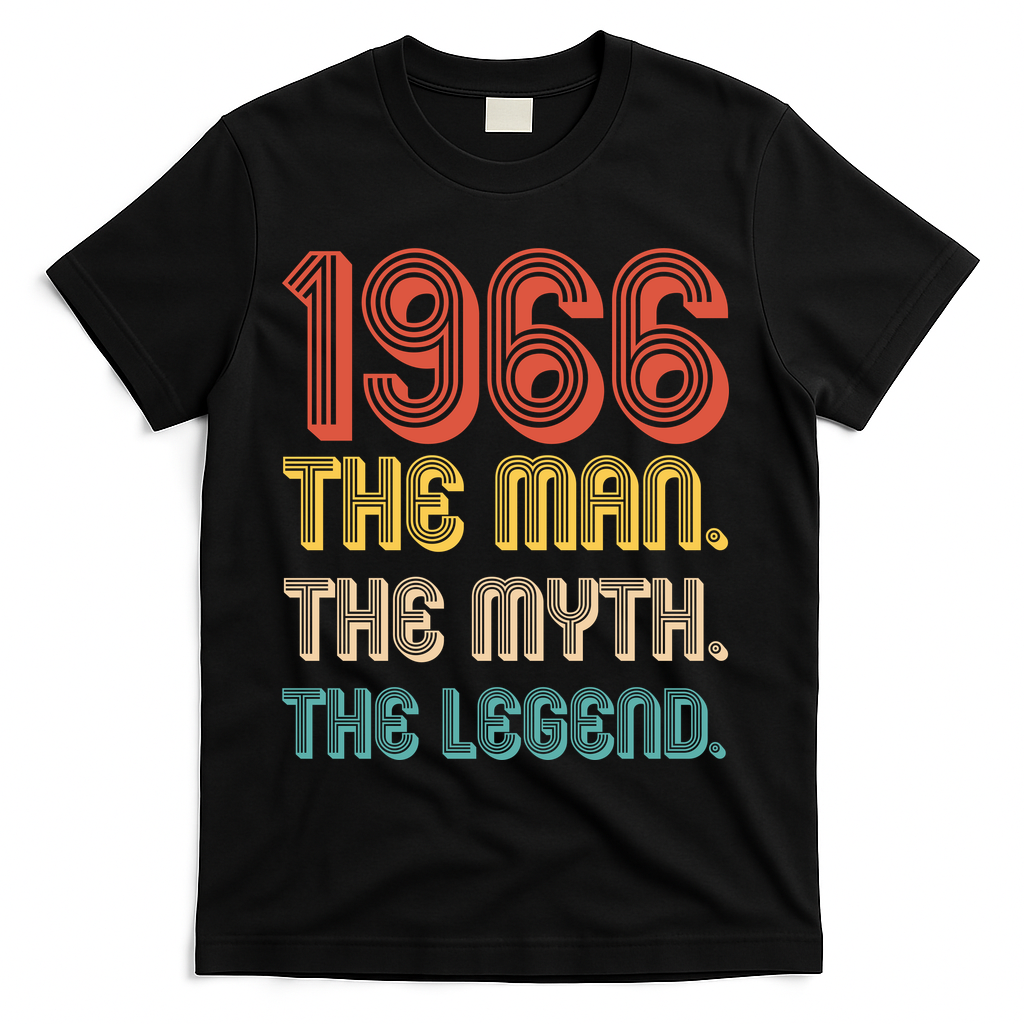 60th Birthday 1966 The Man Myth Legend T-Shirt product image 2