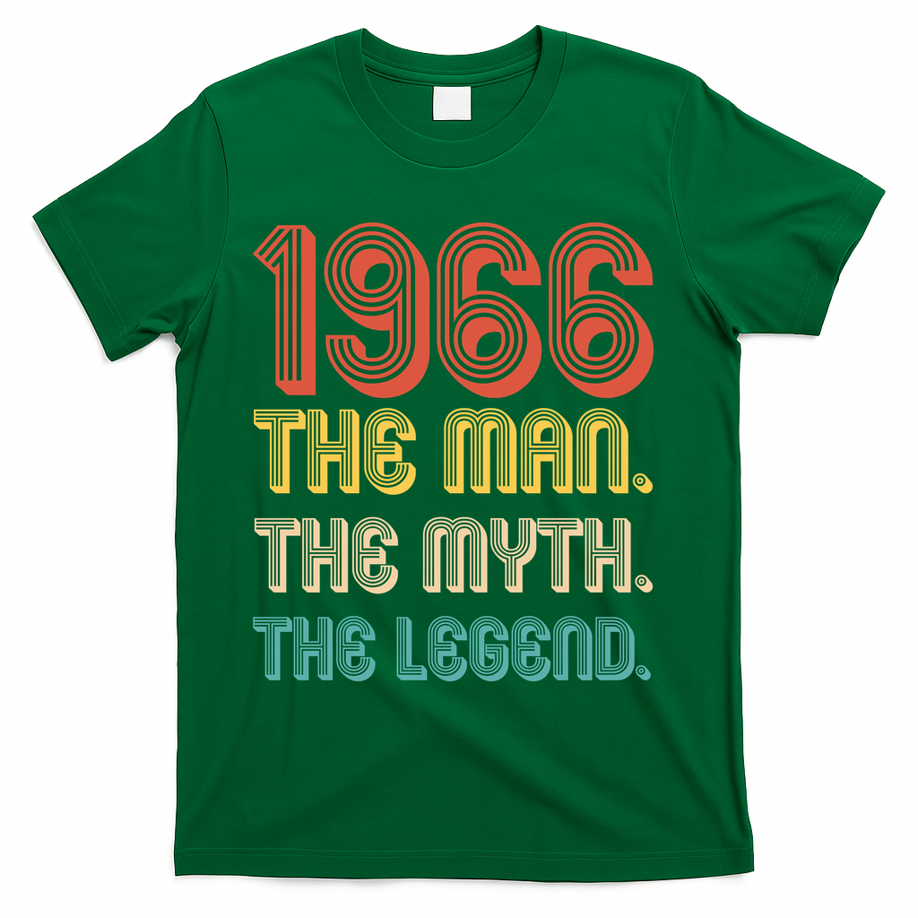 60th Birthday 1966 The Man Myth Legend T-Shirt product image 4