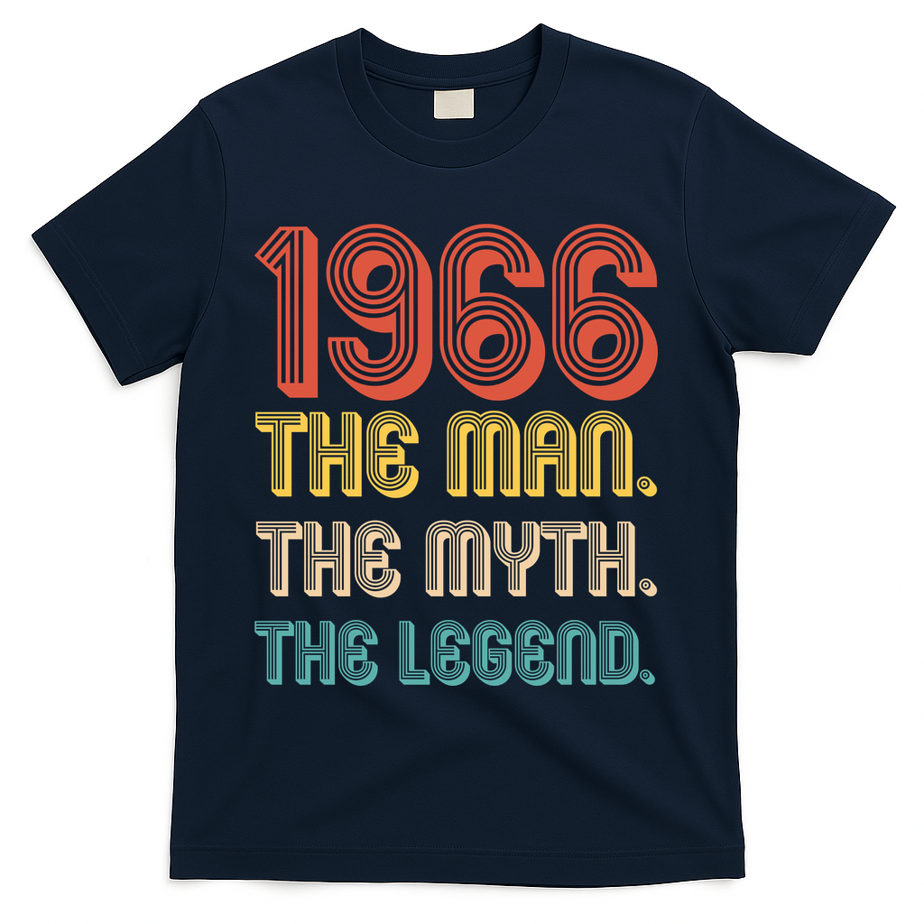 60th Birthday 1966 The Man Myth Legend T-Shirt product image 3
