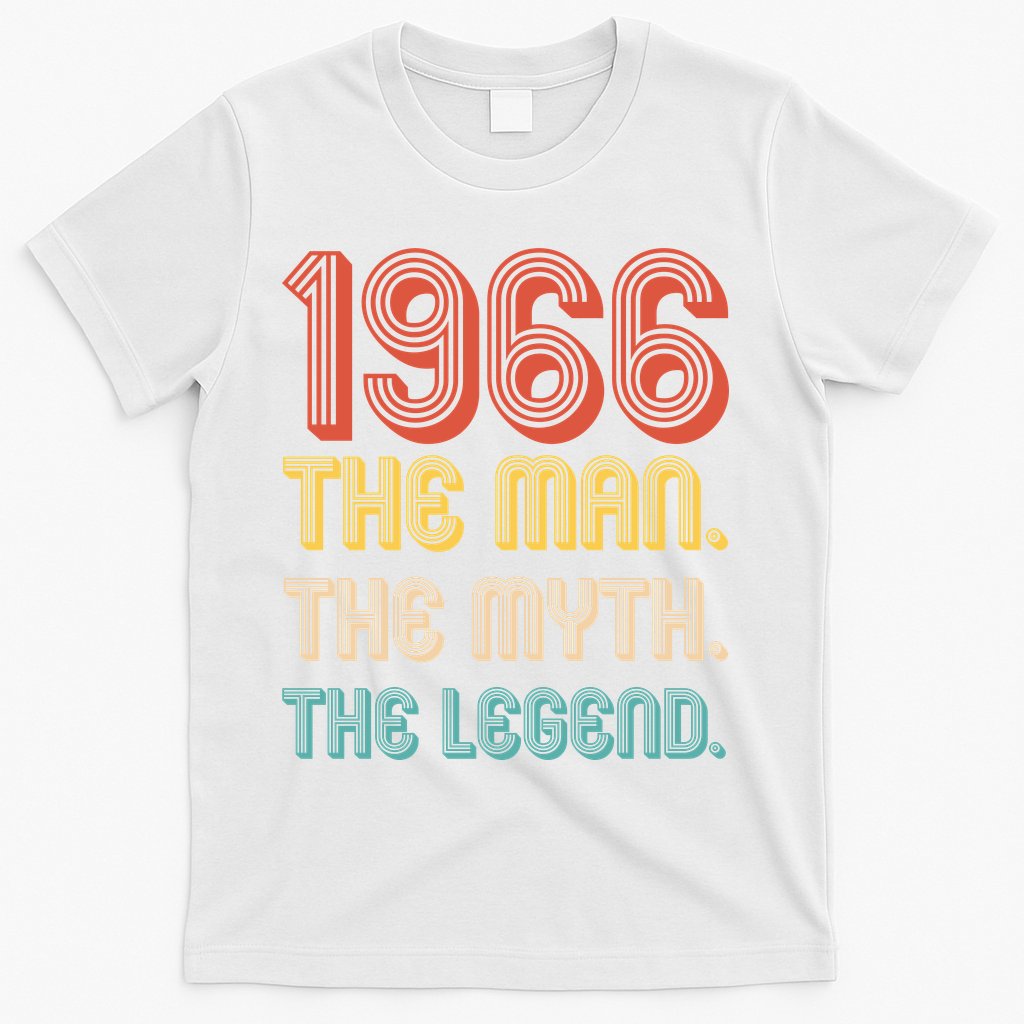 60th Birthday 1966 The Man Myth Legend T-Shirt product image 1