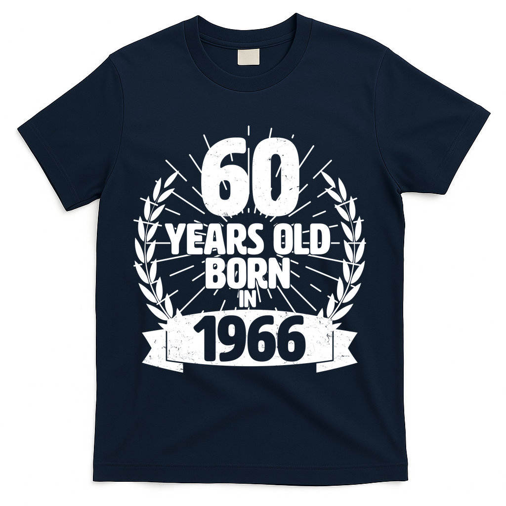 60th Birthday 60 Years Old Born In 1966 Wreath Banner product image 3