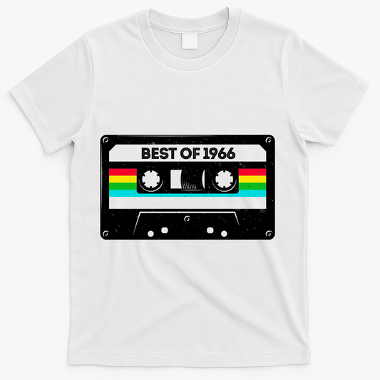 60th Birthday Best Of 1966 Cassette Mix Tape T-Shirt product image 1