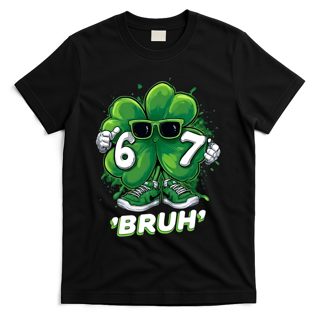 67 Bruh St. Patrick's Day Funny 6-7 Meme Six Seven T-Shirt product image 2