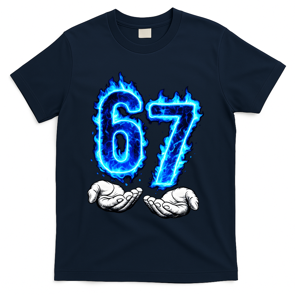 6-7 Meme Six Seven 67 Hands Funny T-Shirt product image 3