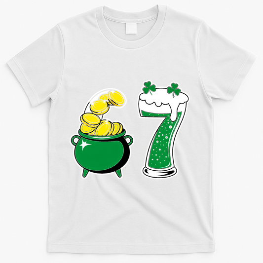 67 St Patrick’s Day Six Seven Meme Pot Of Gold T-Shirt product image 1