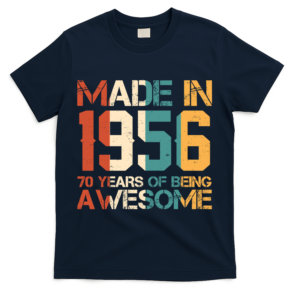 70th Birthday Made In 1956 70 Years Of Being Awesome T-Shirt product image 3