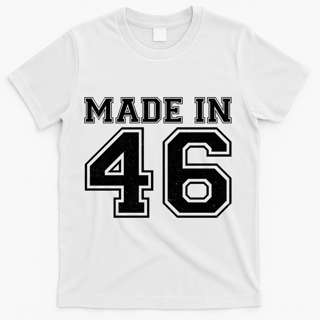 80 Birthday Made In 1946 Sports Jersey T-Shirt product image 1
