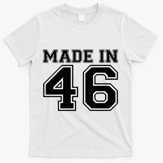 80 Birthday Made In 1946 Sports Jersey T-Shirt product image 1