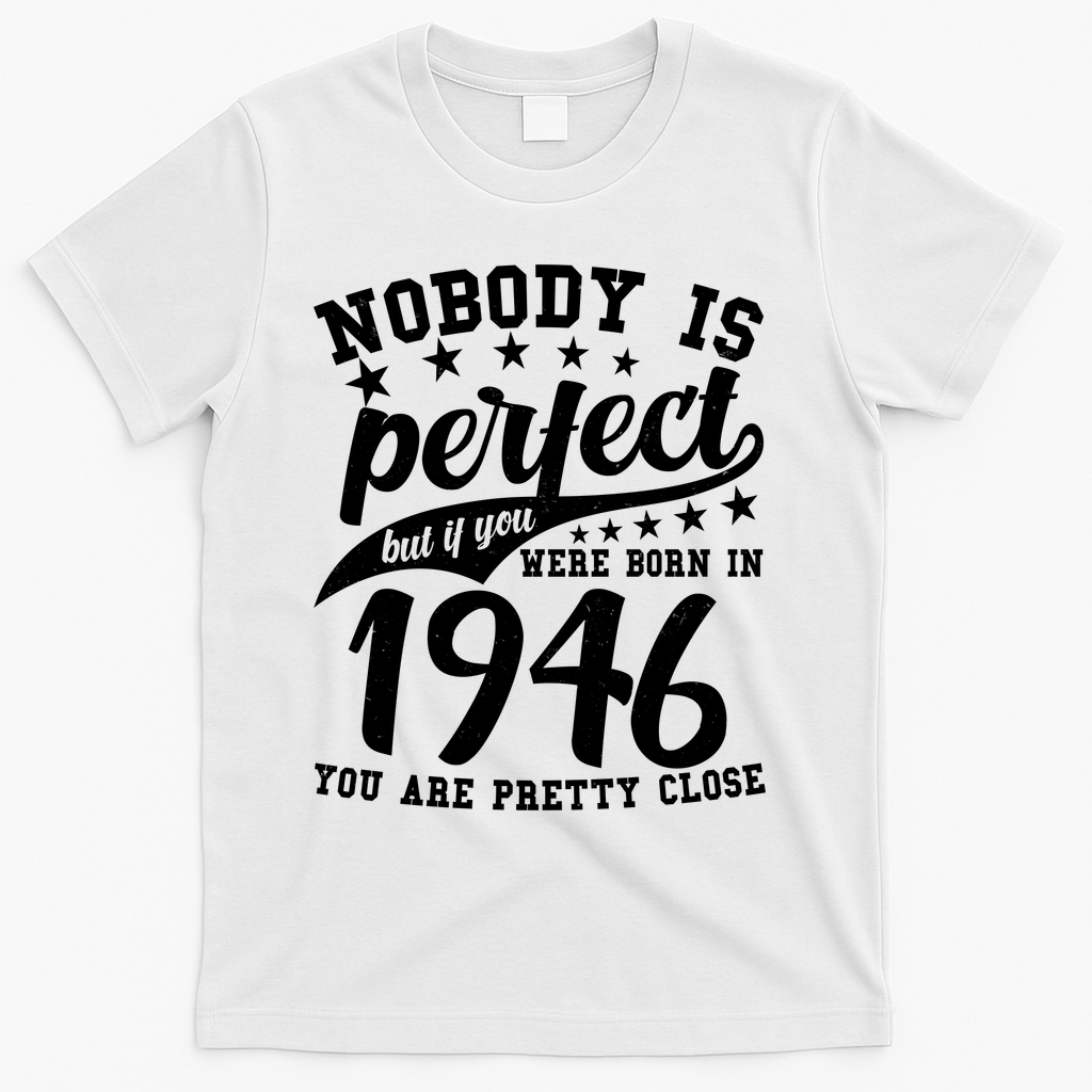 80th Birthday Nobody Is Perfect Born In 1946 You Are Pretty product image 1
