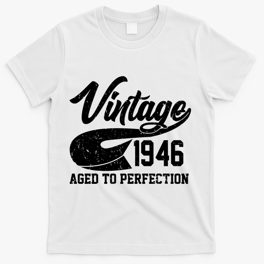 80th Birthday Sporty Vintage 1946 Age To Perfection T-Shirt product image 1