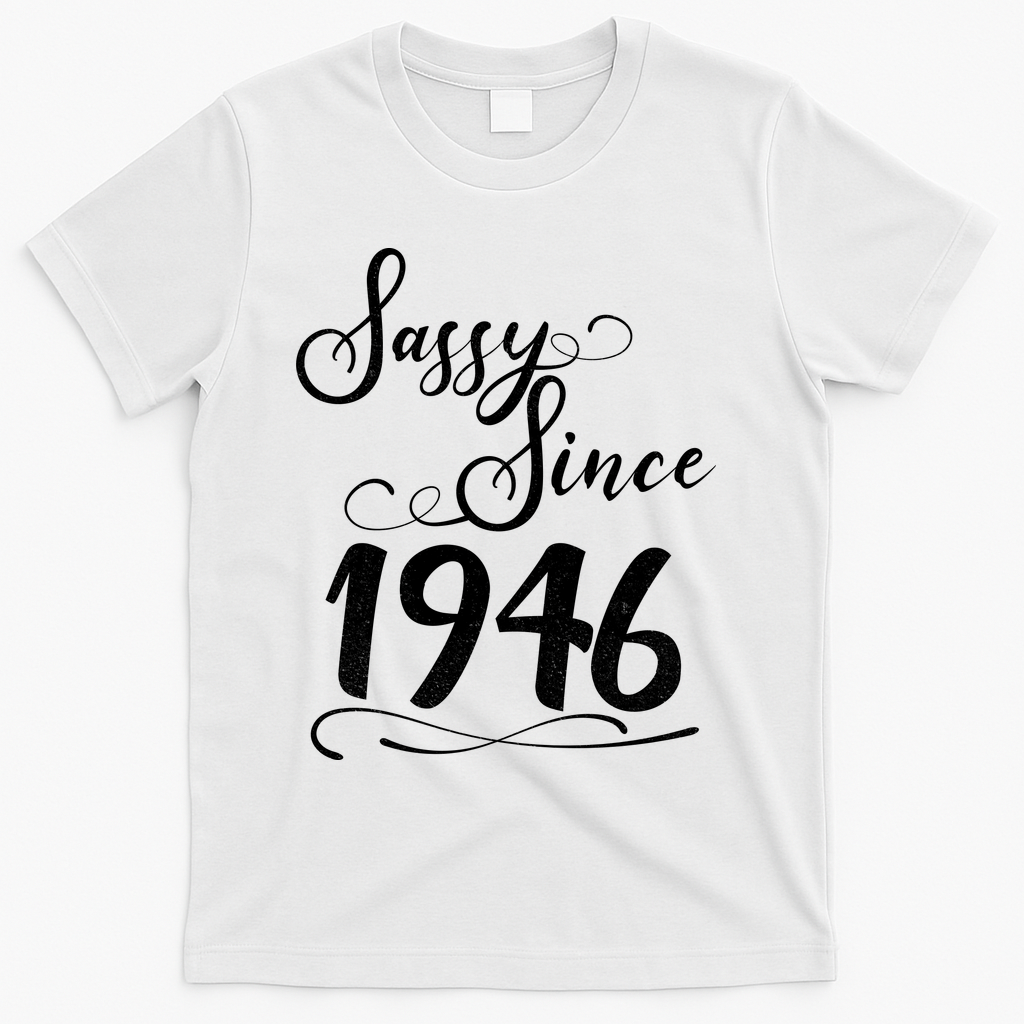 80th Birthday Sassy Since 1946 T-Shirt product image 1