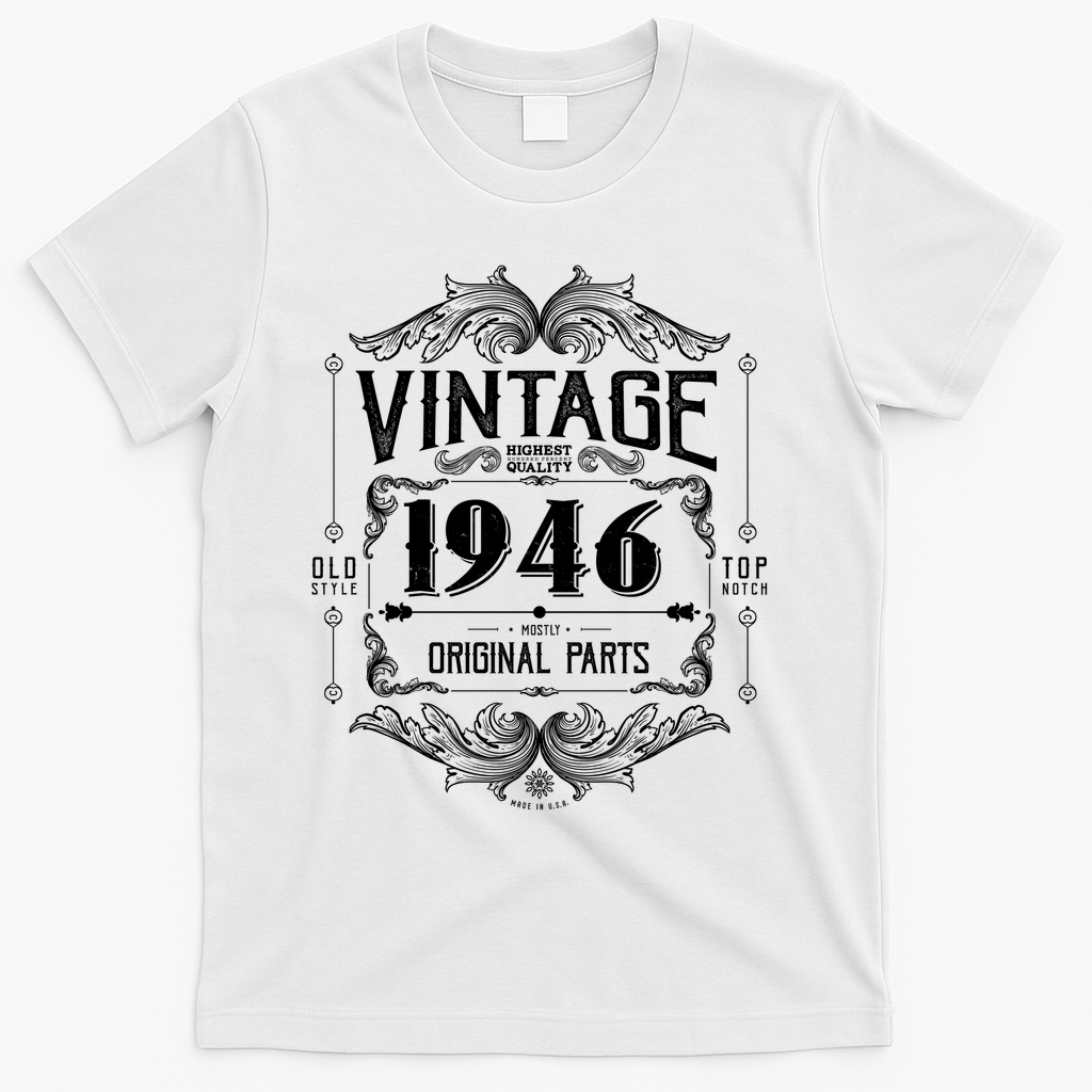 80th Birthday Vintage 1946 Old Style Top Notch Mostly product image 1