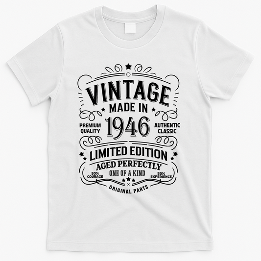 80th Birthday Vintage Made In 1946 Premium Quality product image 1