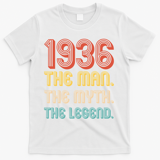 90th Birthday 1936 The Man Myth Legend T-Shirt product image 1