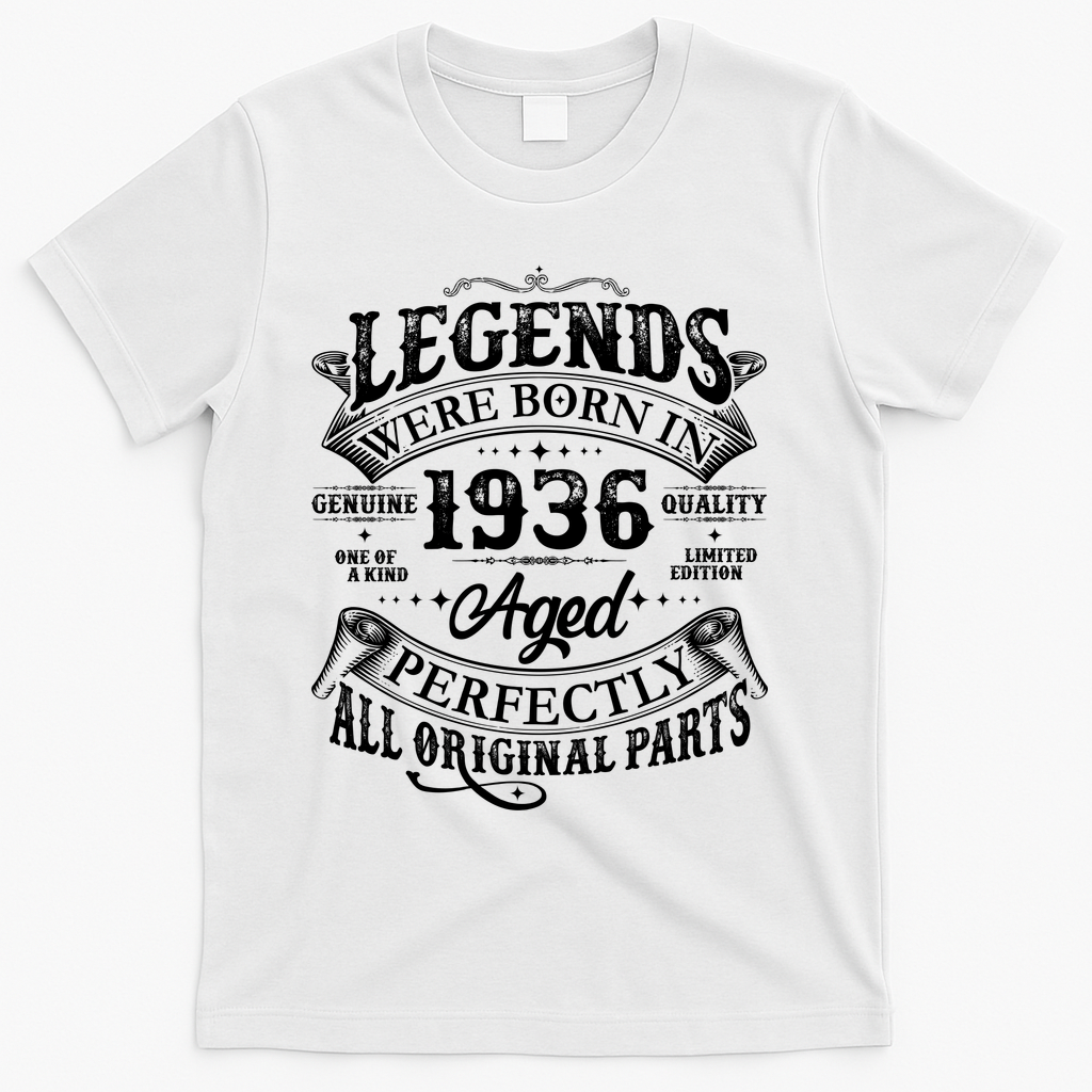 90th Birthday Legends Were Born In 1936 Age Perfectly product image 1